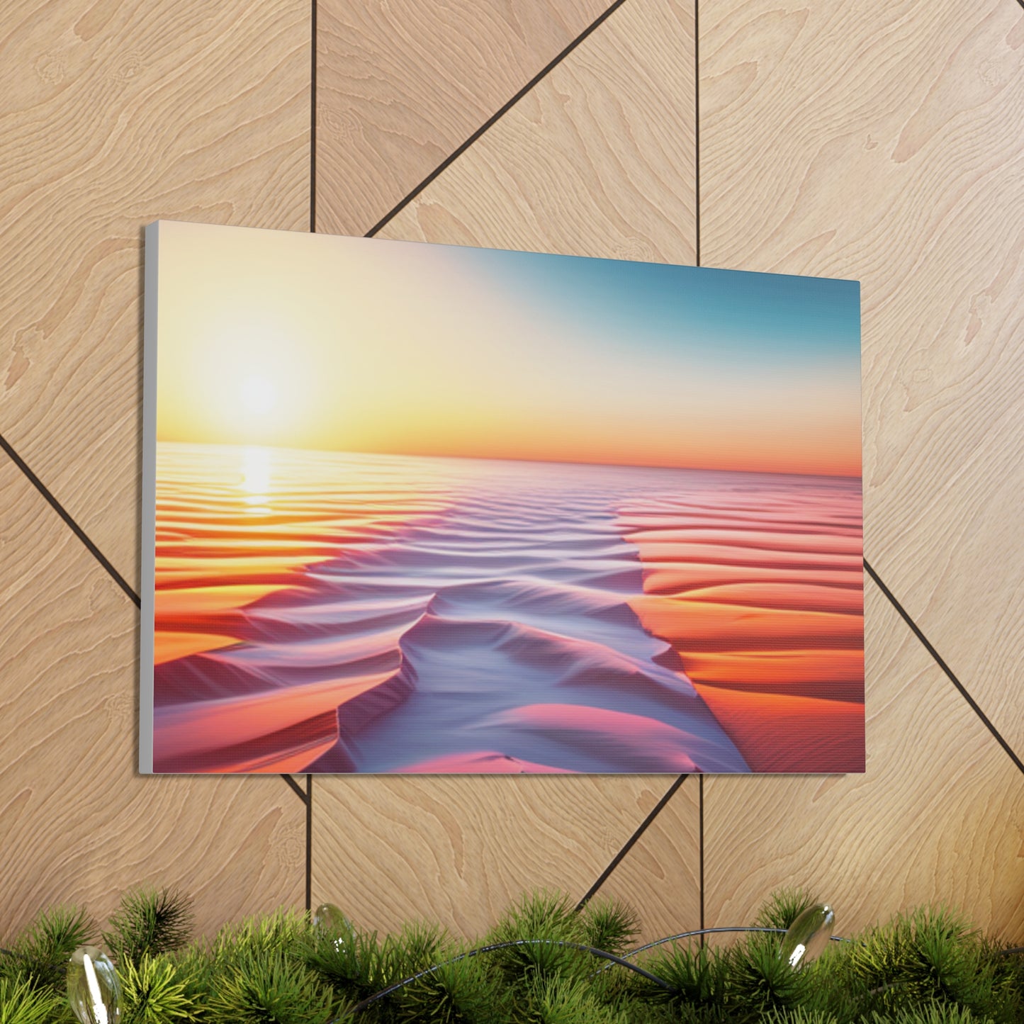 desert sunrise boho chic wall art piece