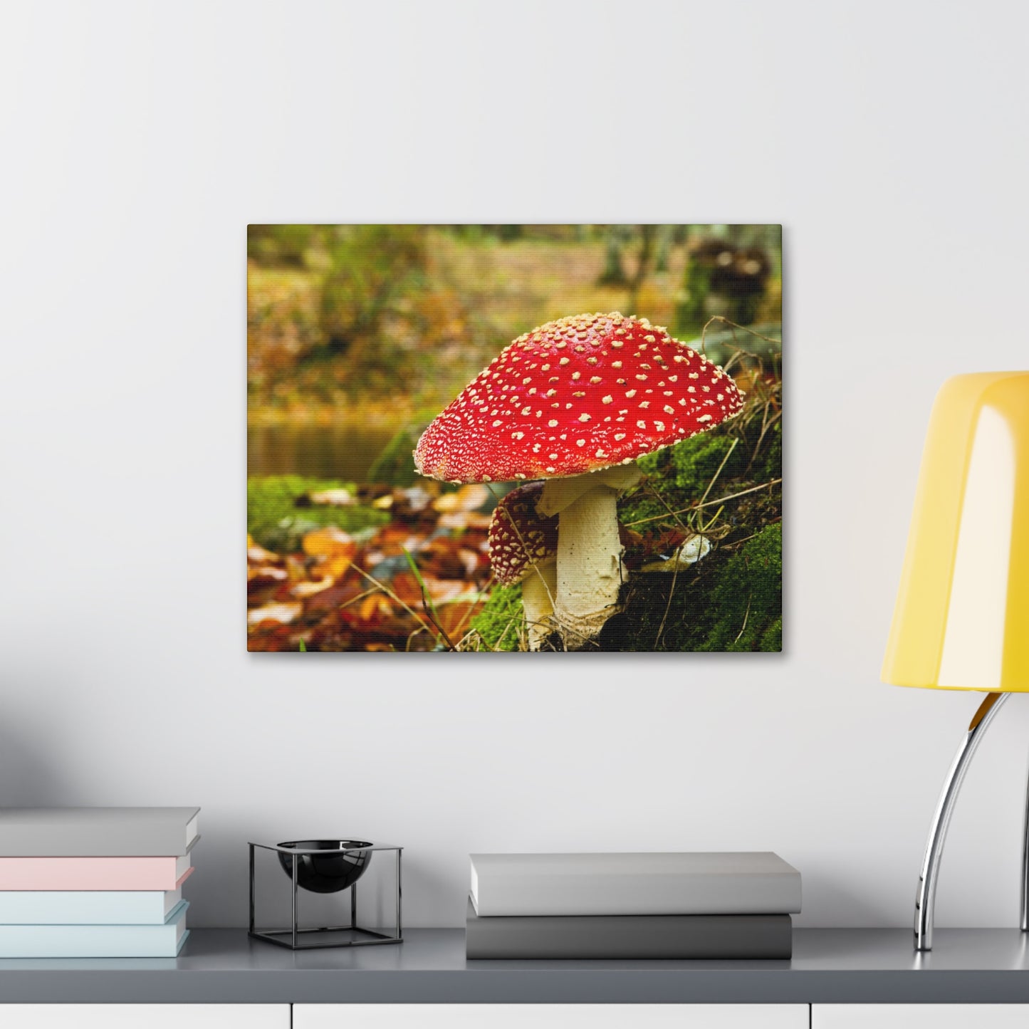 Mushroom wall art decor canvas