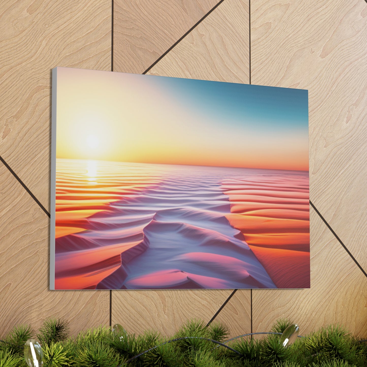 desert sunrise boho chic wall art piece