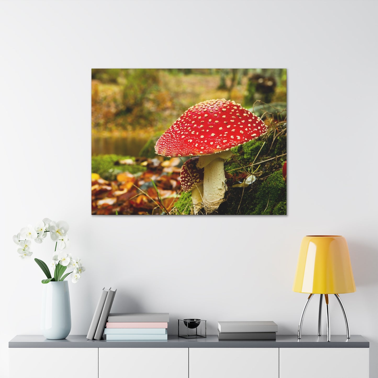 Mushroom wall art decor canvas