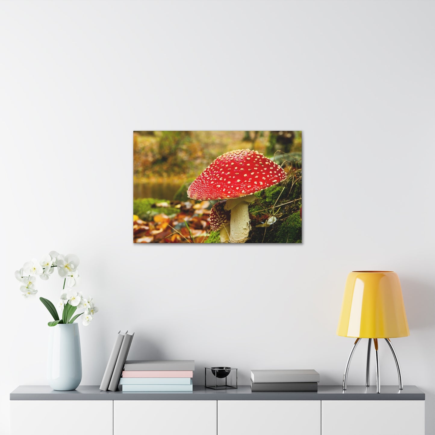 Mushroom wall art decor canvas