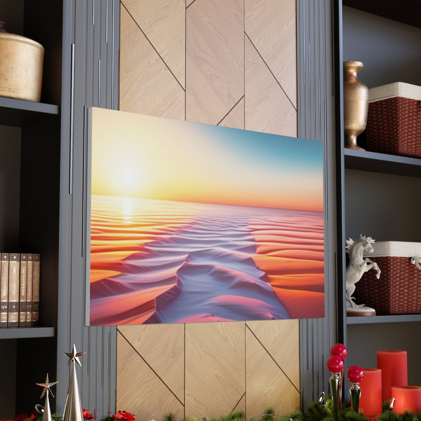 desert sunrise boho chic wall art piece