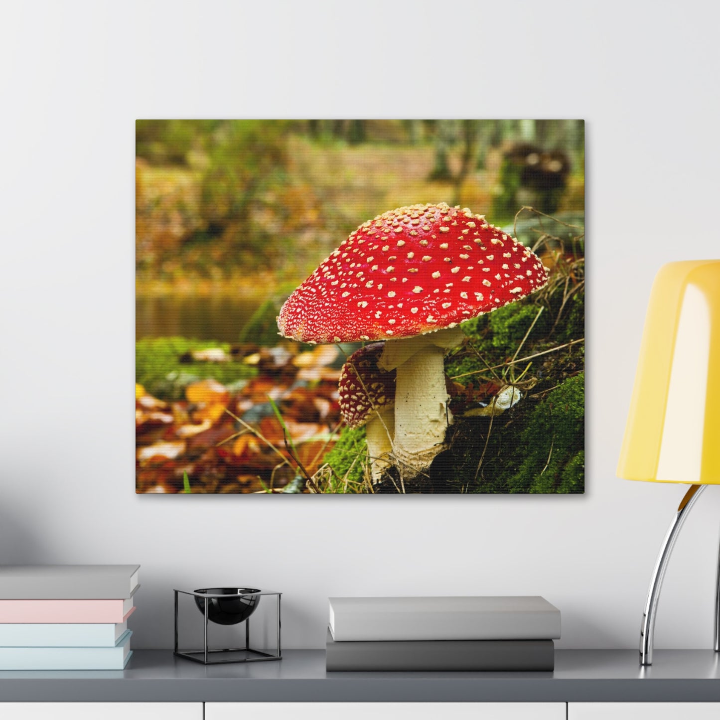 Mushroom wall art decor canvas