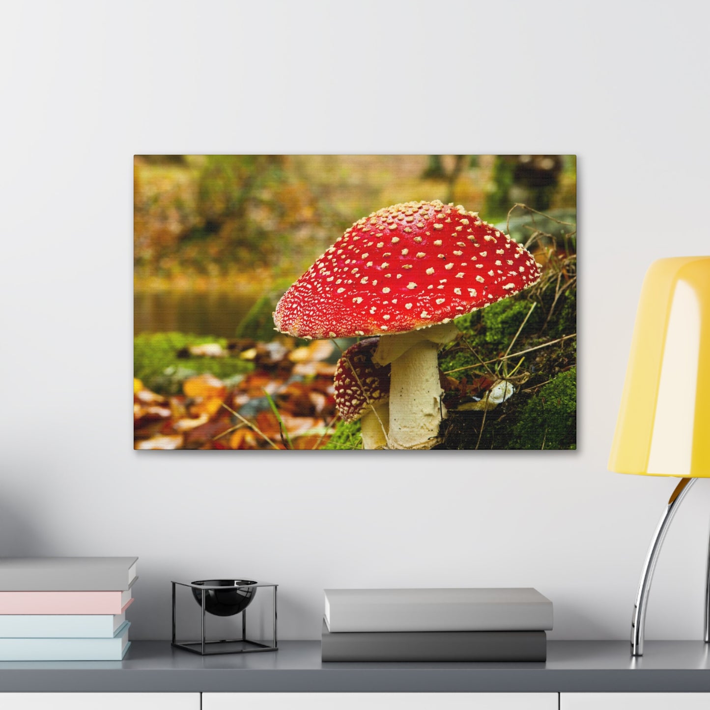 Mushroom wall art decor canvas