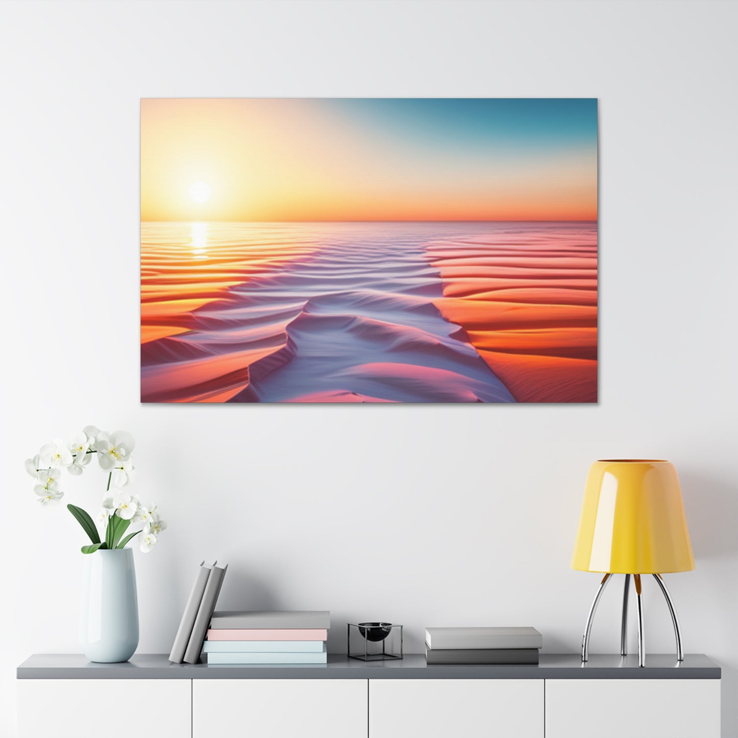 desert sunrise boho chic wall art piece