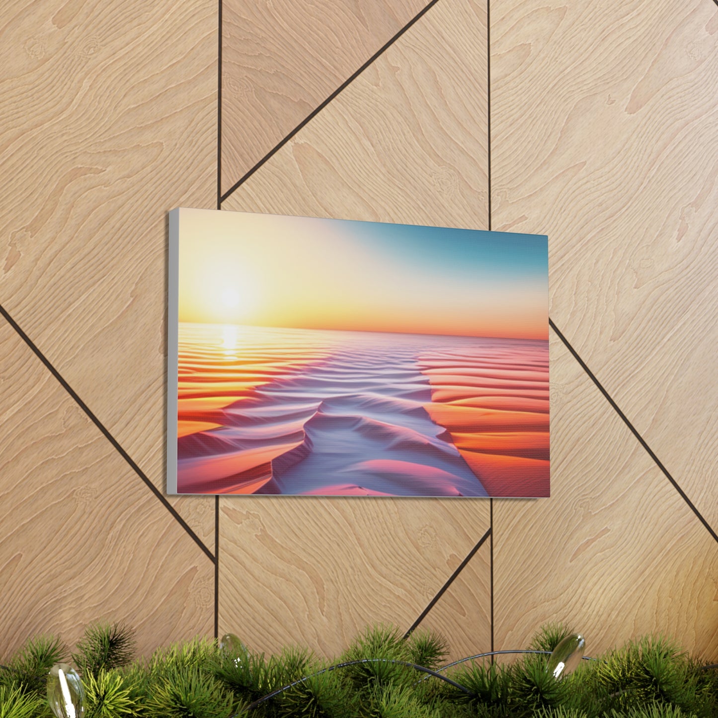 desert sunrise boho chic wall art piece