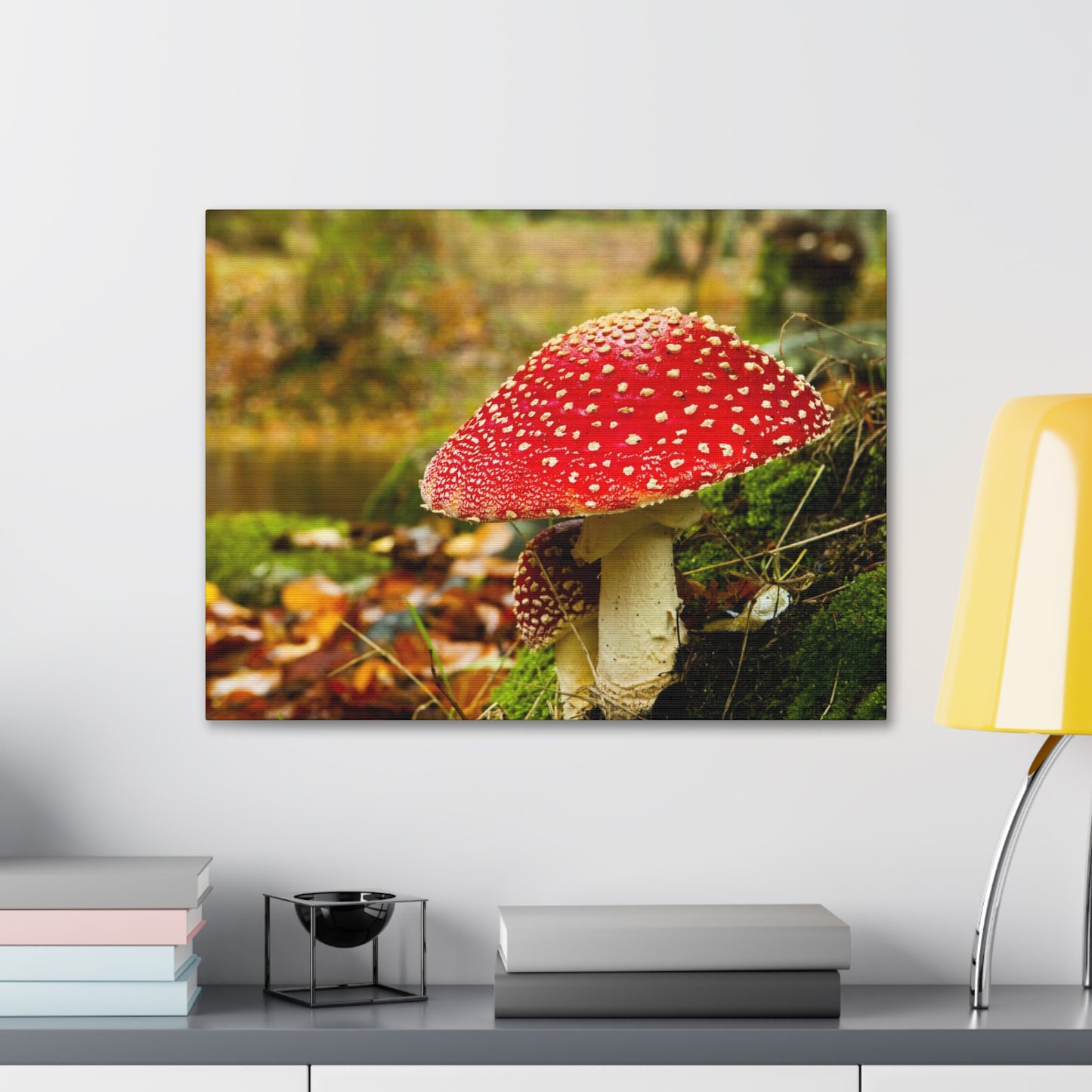 Mushroom wall art decor canvas