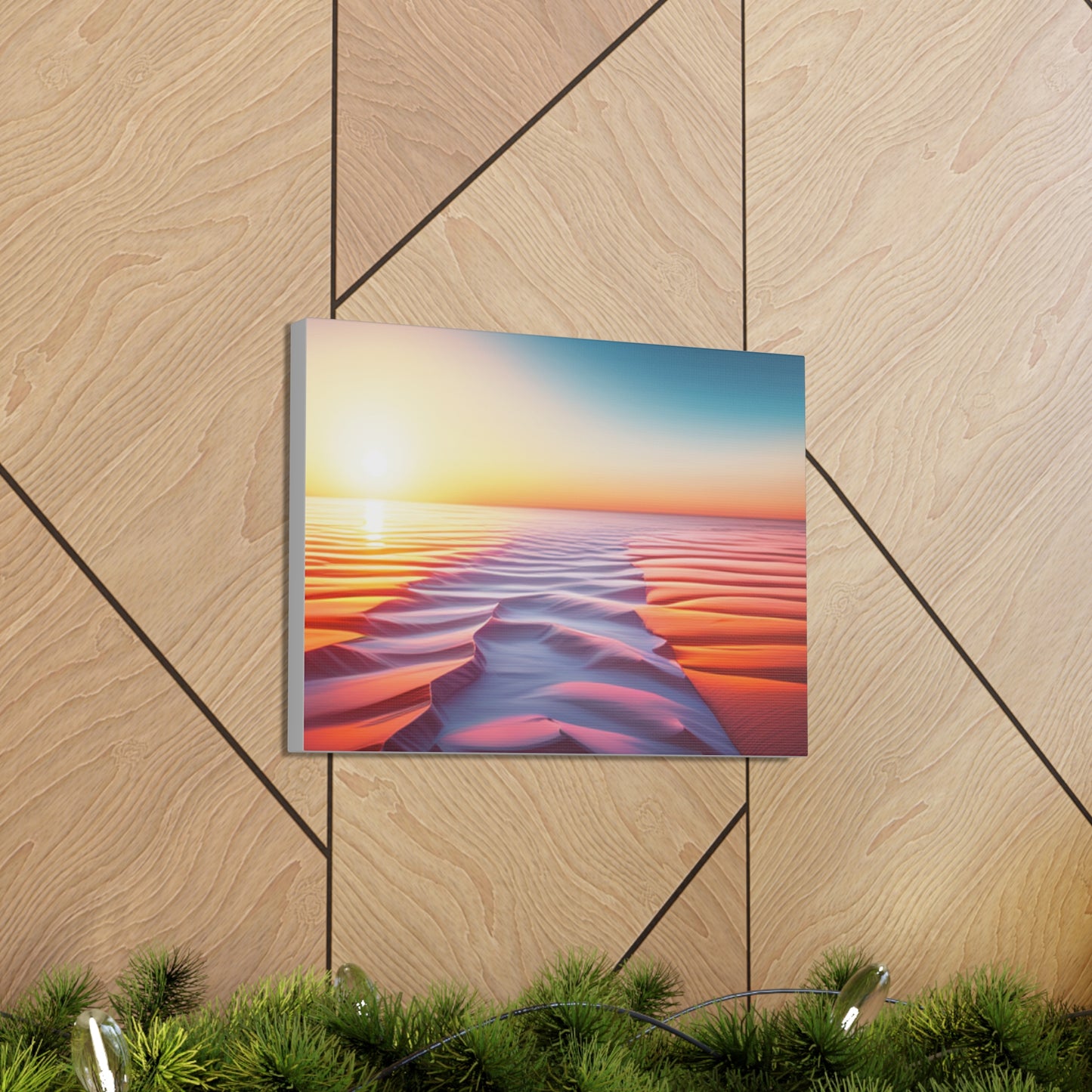 desert sunrise boho chic wall art piece