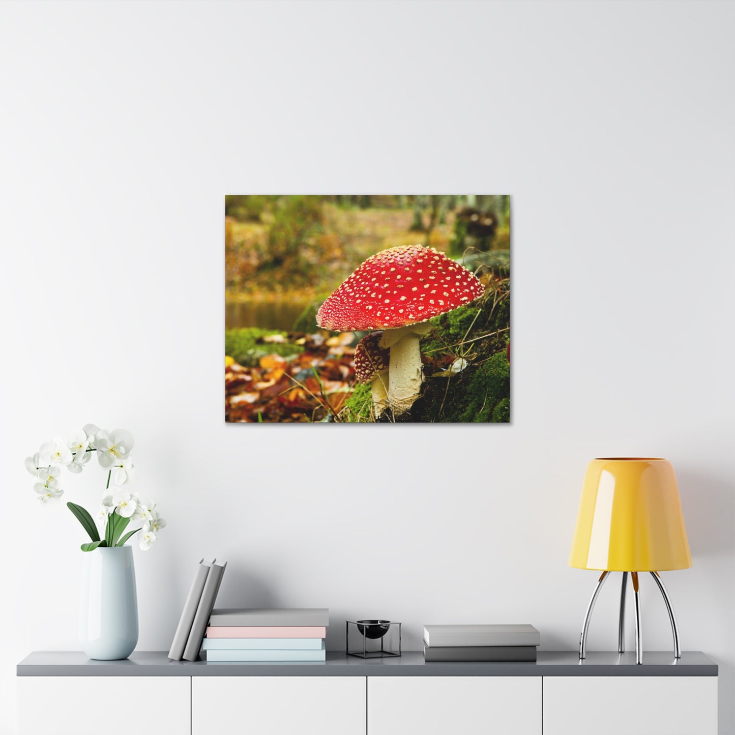 Mushroom wall art decor canvas