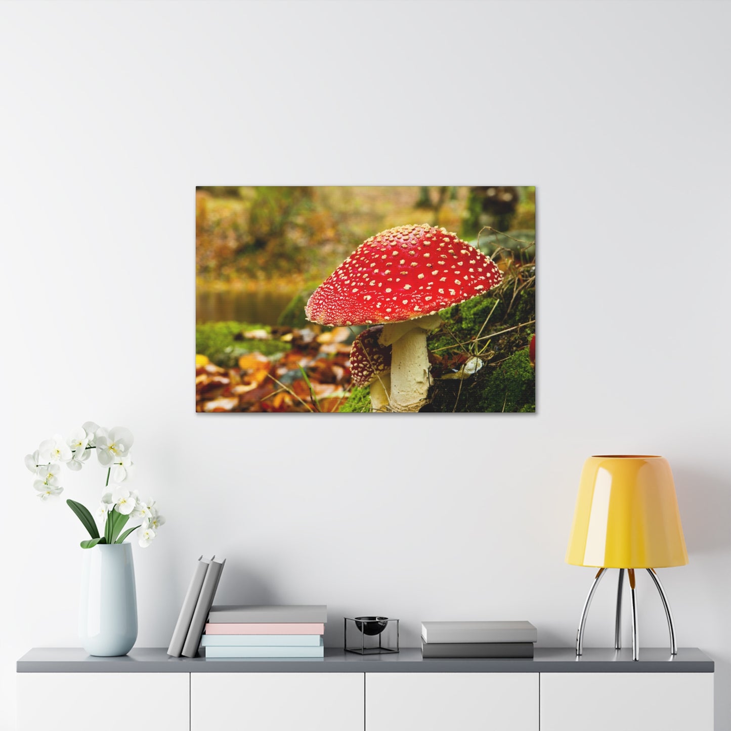 Mushroom wall art decor canvas