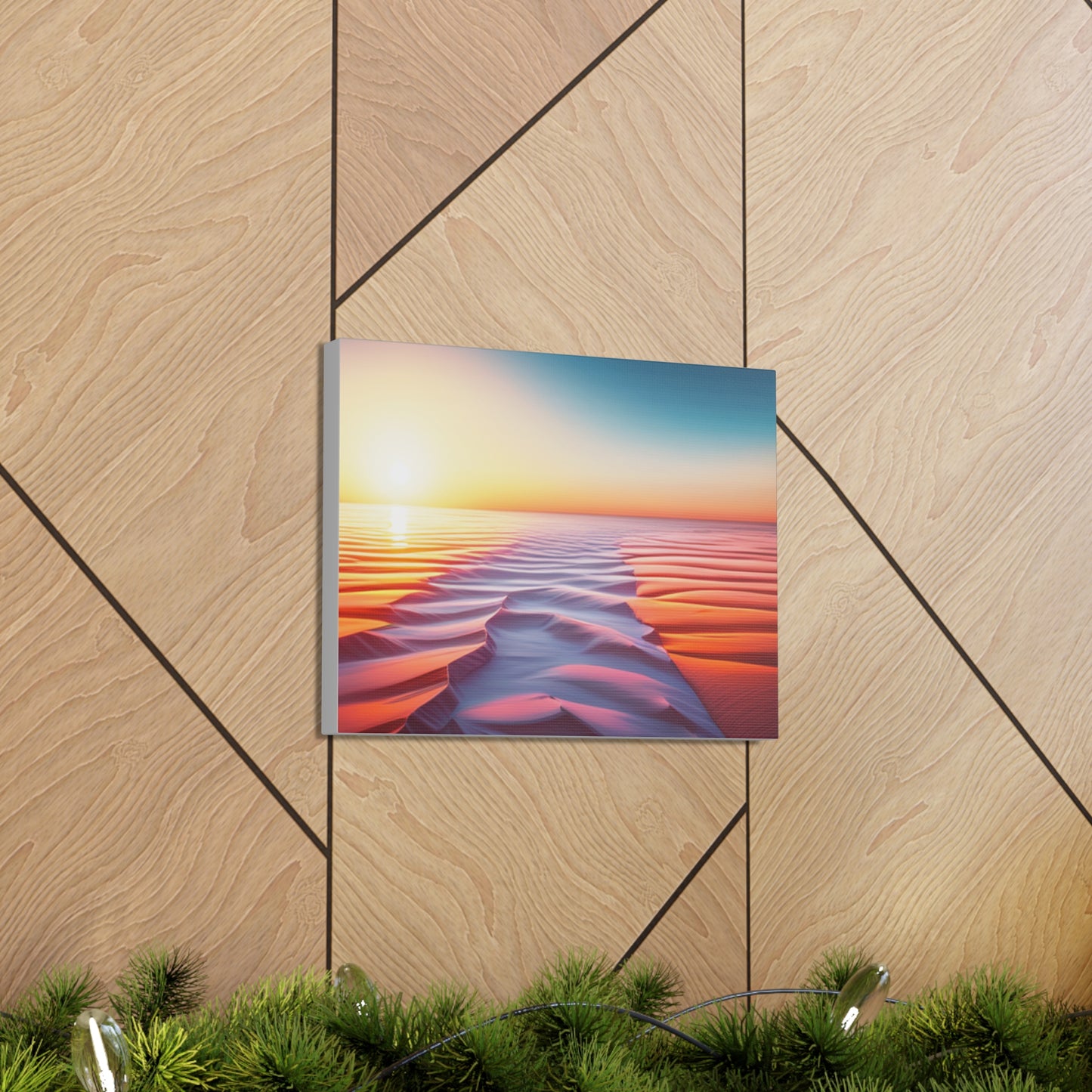 desert sunrise boho chic wall art piece