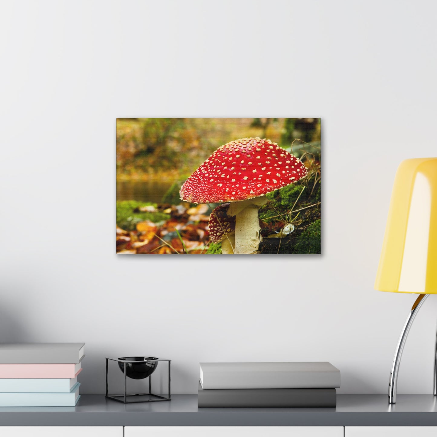 Mushroom wall art decor canvas