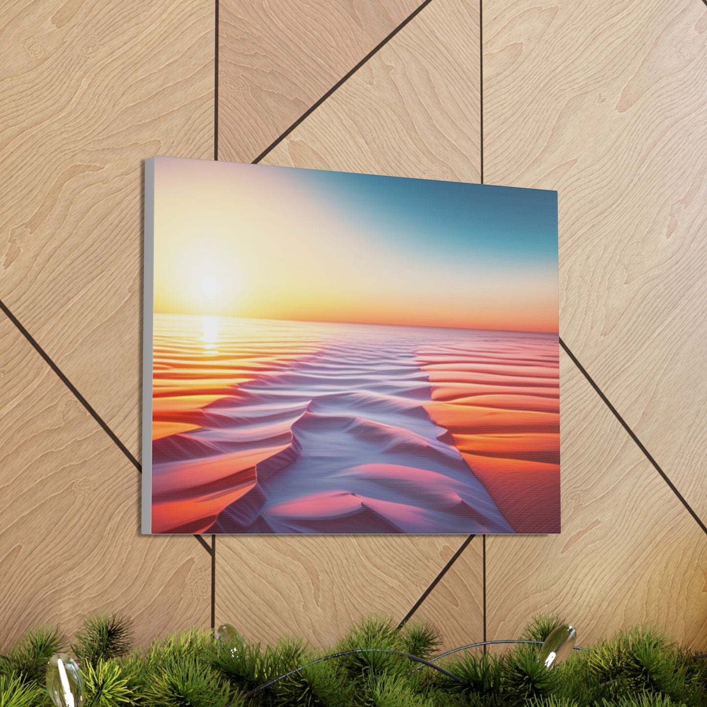 desert sunrise boho chic wall art piece